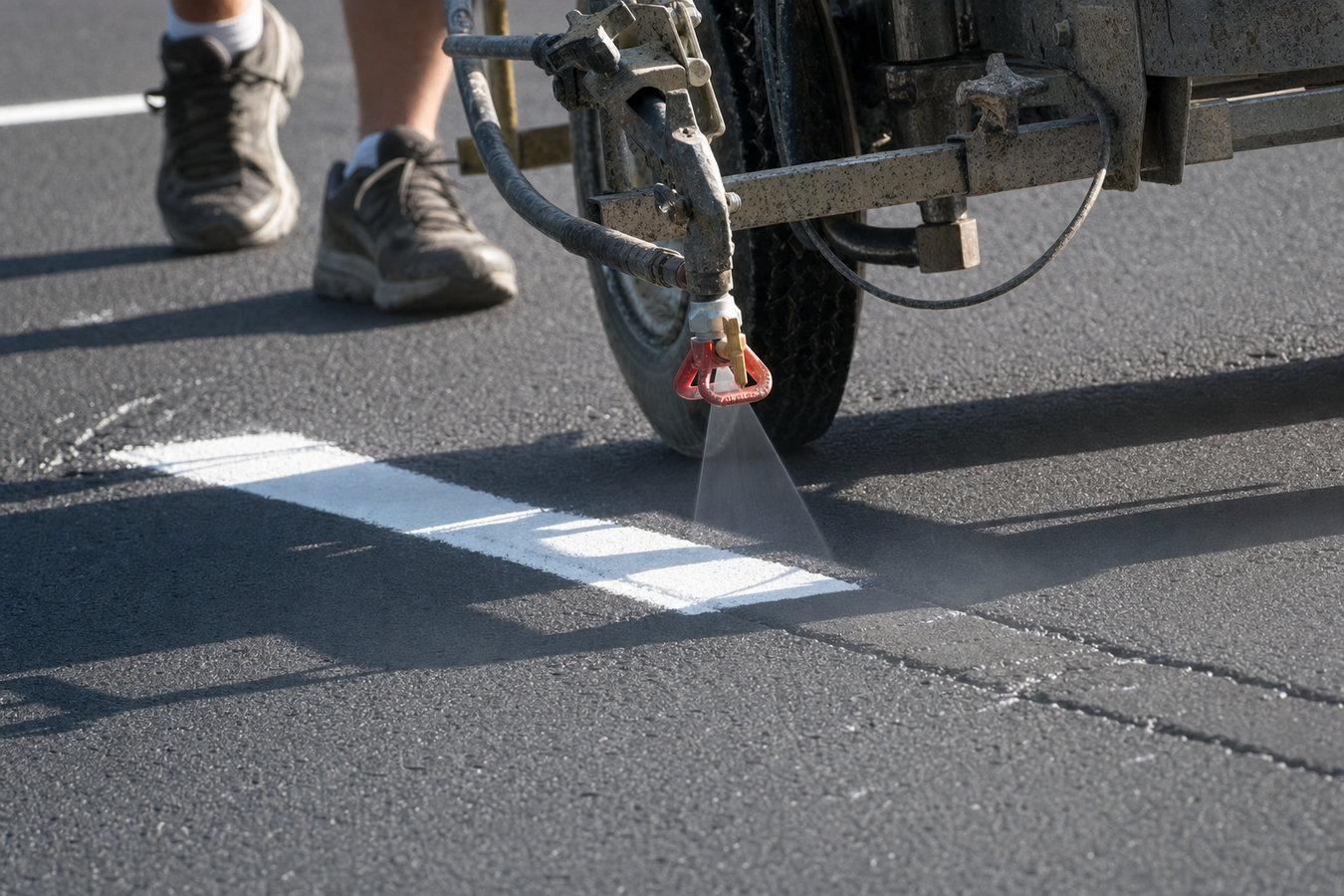 Parking lot striping